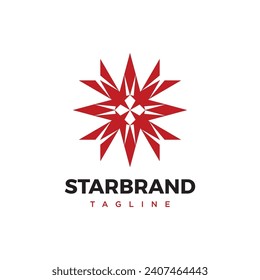 Diseño de la plantilla del logotipo de la marca Star. Elemento de icono del logotipo de estrella. Icono del logotipo de Star