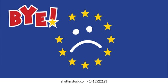 Star. Brexit negotiate. Negotiation referendum agreement, no deal exit concept, Britain, England London or Brussel, Europe, Europa, EU or British flag symbol Exchange, tax, Boris Johnson.