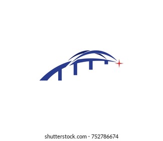 Star bridge logo design template