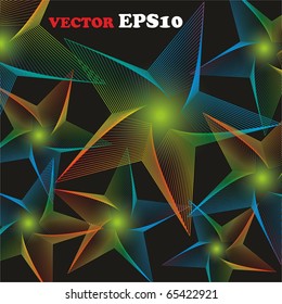 Star bright abstract. Vector background for your design.