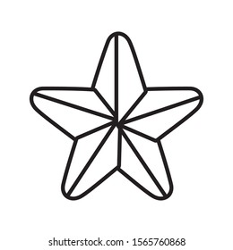 star bright ornament decoration icon vector illustration thick line