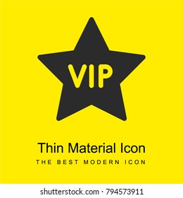 Star bright yellow material minimal icon or logo design