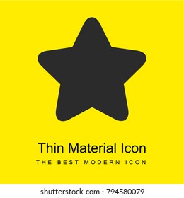Star bright yellow material minimal icon or logo design