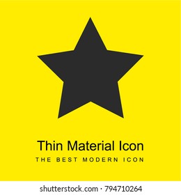 Star bright yellow material minimal icon or logo design