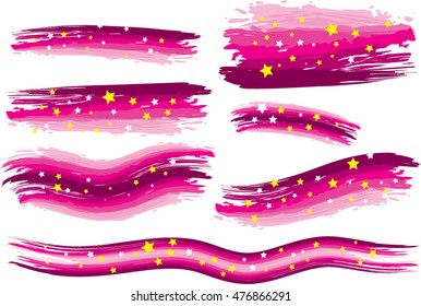 star with brush background