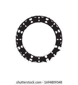 Star brush circle frame template design