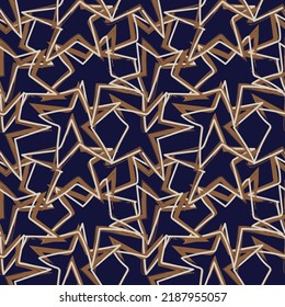 Star brush stroke seamless pattern design for fashion textiles and graphics