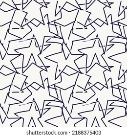Star brush stroke seamless pattern design for fashion textiles and graphics