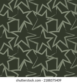 Star brush stroke seamless pattern design for fashion textiles and graphics