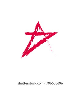 Star Brush Vector Template Design