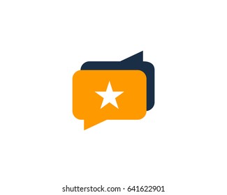 Star Bubble Testimonial Icon Logo Design Element