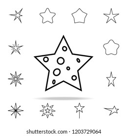 star with bubbles line icon. Web icons universal set for web and mobile