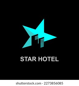 Logo de la construcción de estrellas. Ilustración vectorial.