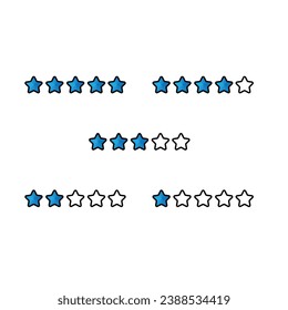 Star bundle light blue rating design