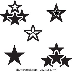 Star bundle vector design silhouete.