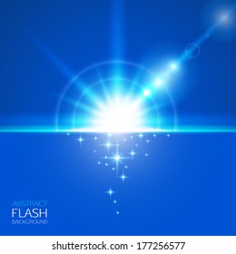 star burst abstract blue background