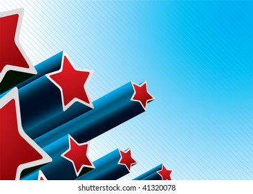 Star burst background design inspired by american colors