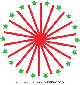 star burst circular icon vector 
