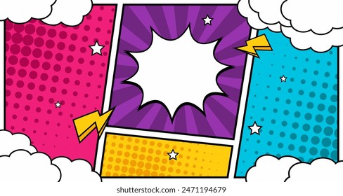 star burst comic abstract background