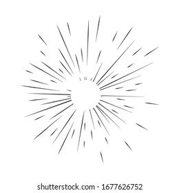 Star burst design element on white background