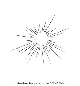 Star burst design element on white background