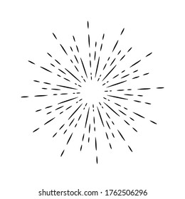 Star burst design element on white background