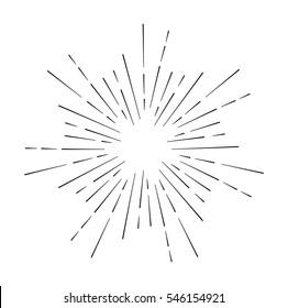 Star burst design element on white background