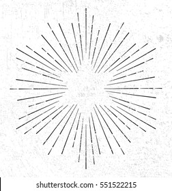 Star burst design element on grunge background