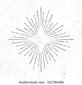 Star burst design element on white background