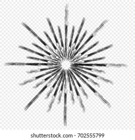Star burst design element on white background