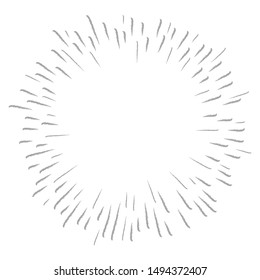 Star burst doodle, hand drawn explosion frame