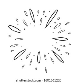 Star burst doodle. Hand drawn sunburst vector illustration.