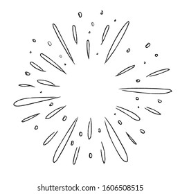 Star burst doodle. Hand drawn sunburst vector illustration.