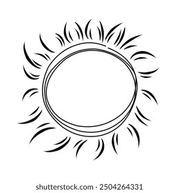 star burst doodle style icon vector isolated on white background