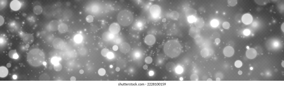 Star burst glare with sparkles on transparent background. Christmas shining flare bokeh. Glitter special light effect. White dust sparks glitter, star night sky, space, dusty shine lights. Vector