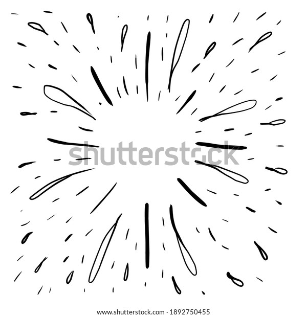 Star burst hand drawn icon, doodle sketch of star\
burst vector
