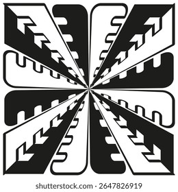 Ícone de intermitência de estrela. Design de padrão radial. Símbolo de raio explosivo. Elemento dinâmico vetorial.
