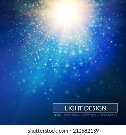 Star burst light background. Vector illustration