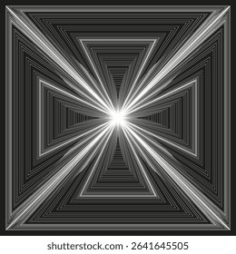 Star burst rays. Radiant light beams. Vector explosion effect. Bright flash pattern.