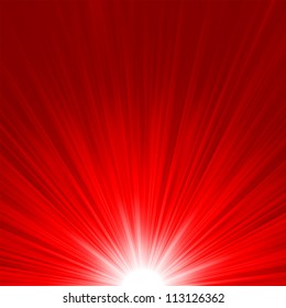 Star Burst Red And Yellow Fire. EPS 8 Vector File Included