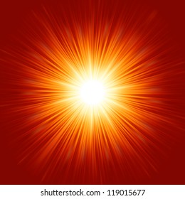 Star burst red and yellow fire. EPS 8 vector file included