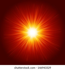 Star burst red and yellow fire. EPS 10 vector file included