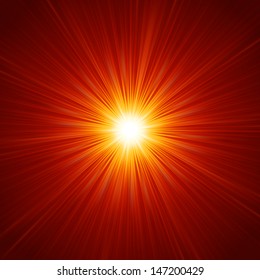 Star burst red and yellow fire. EPS 10 vector file included