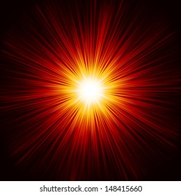 Star burst red and yellow fire. EPS 10 vector file included