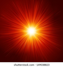 Star burst red and yellow fire. EPS 10 vector file included