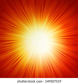 Star burst red and yellow fire. EPS 10 vector file included