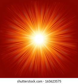 Star burst red and yellow fire. EPS 10 vector file included