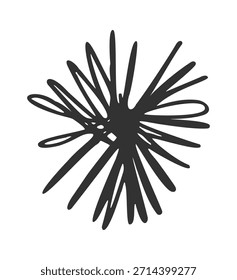 Garabato en forma de estallido de estrella