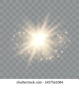 Star burst with sparkles. Light effect. Star burst with sparkles.