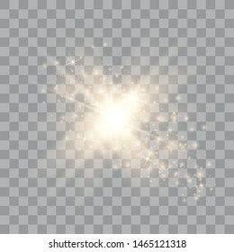 Star burst with sparkles. Light effect. Star burst with sparkles.
